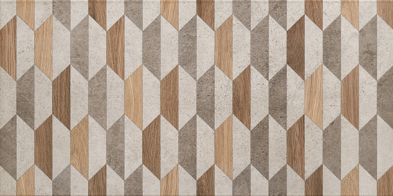 Настенный декор Domino Dover graphite geo 60.8x30.8 см