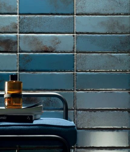 Настенная плитка Tubadzin Curio blue mix A STR 23,7x7,8 см