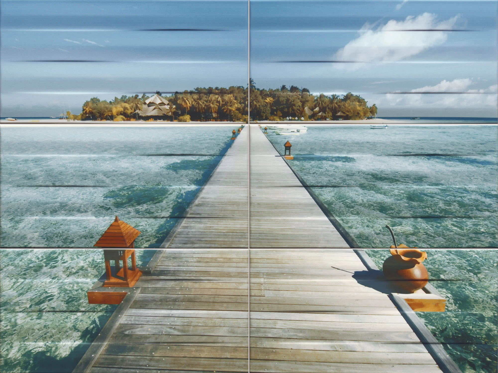 Настенный декор Maxima azure 1 898x673 / 8mm