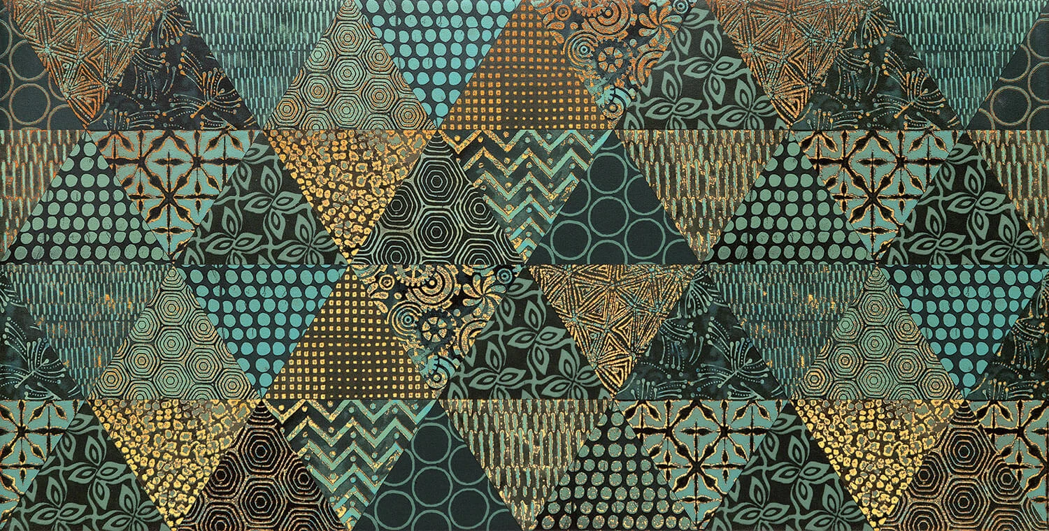 Настенный декор Arte Margot green geo 30,8x60,8 см