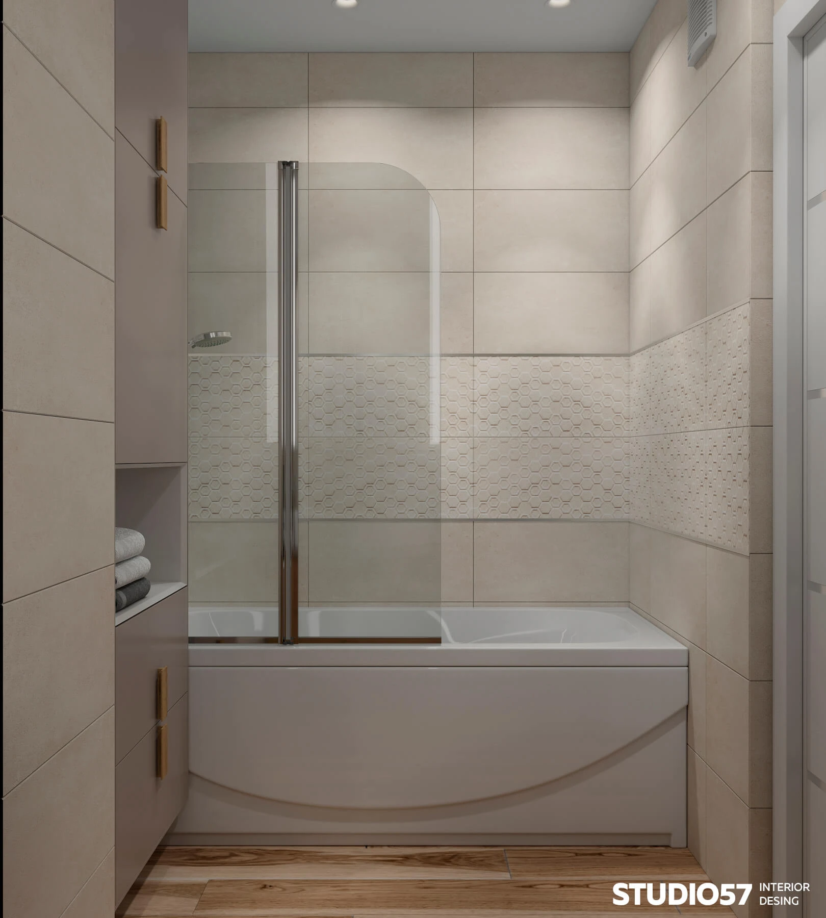 Проект студии дизайна Studio 57 с плиткой Tubadzin - Sfumato