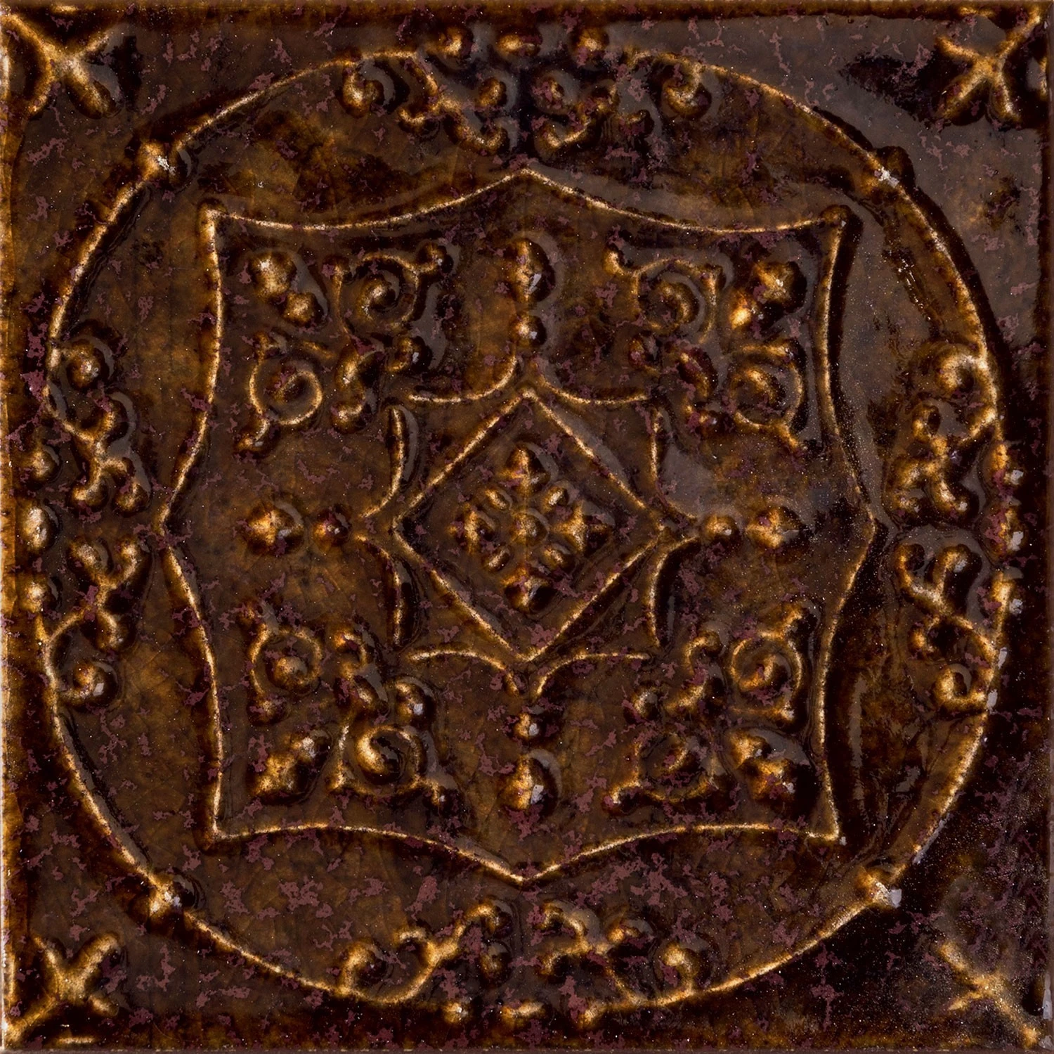 Настенный декор Tubadzin Tinta brown mix 14,8x14,8 см