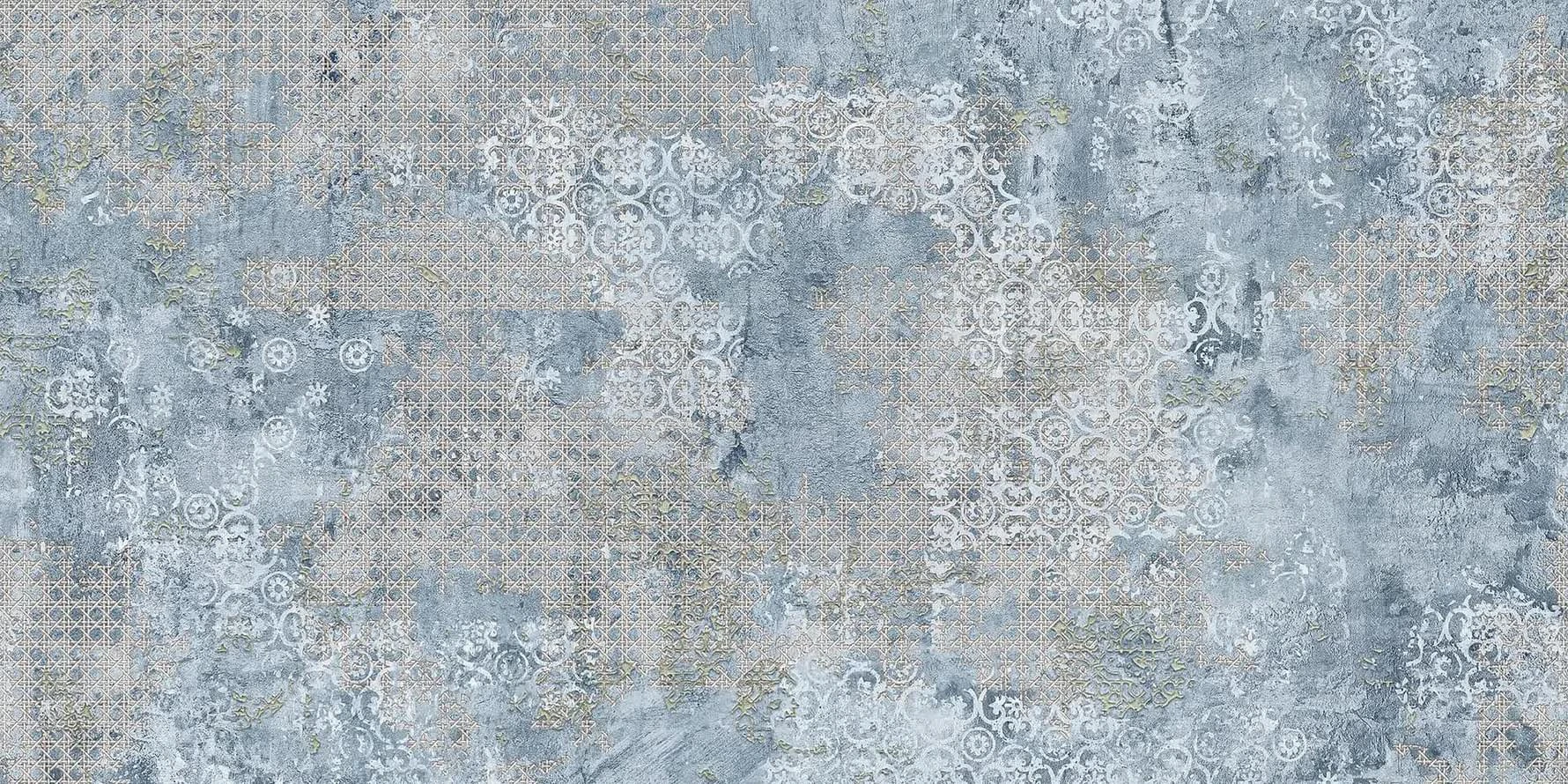 Универсальная плитка (керамогранит) Aparici Rug Blue Natural 49.75x99.55 см
