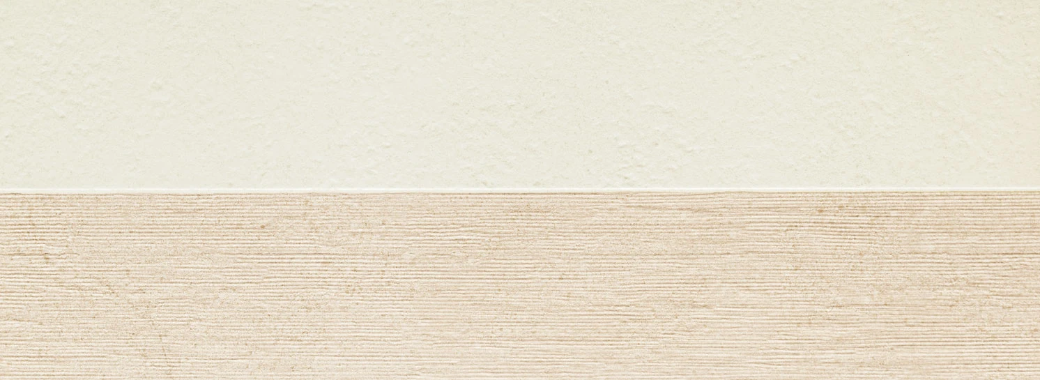 Настенная плитка Tubadzin Balance ivory / grey STR 89.8x32.8 см