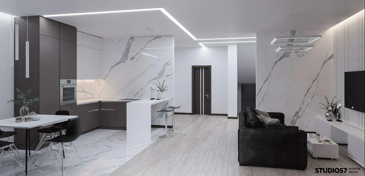 Проект студии дизайна Studio 57 с плиткой Tubadzin - Pietrasanta