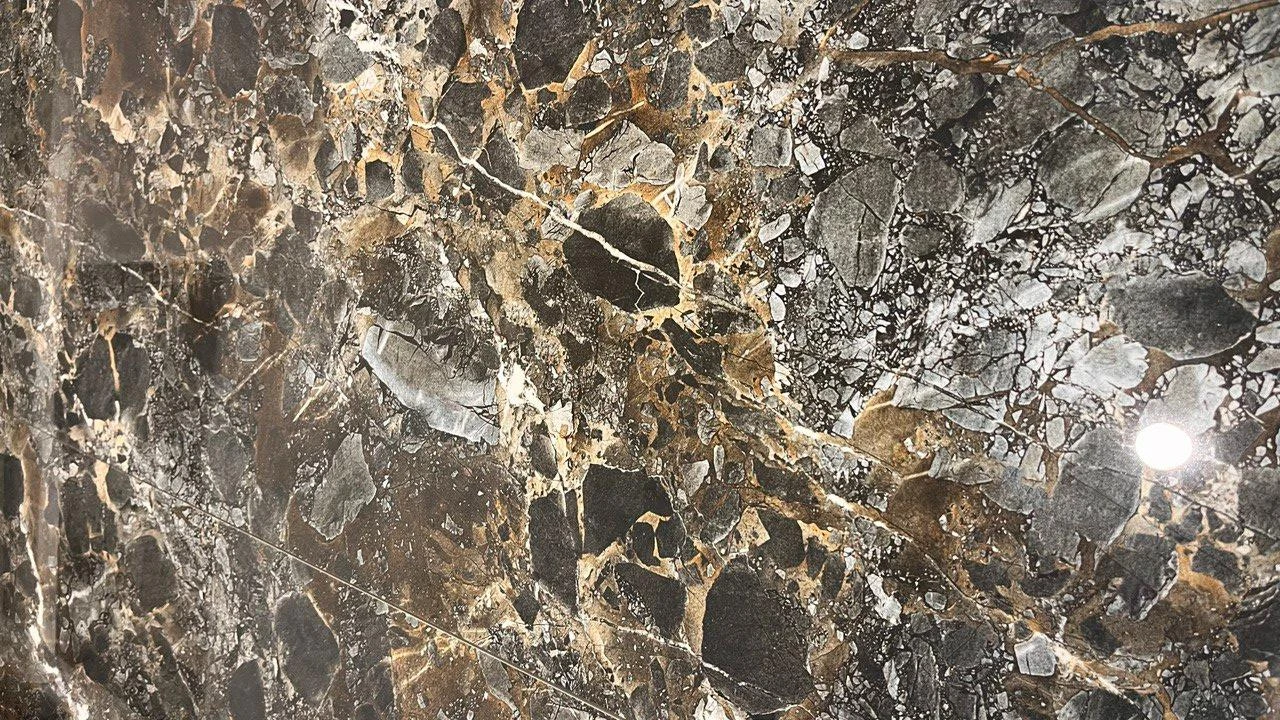 Универсальная плитка (керамогранит) Farro Sandalo Black High Glossy 120x60 см