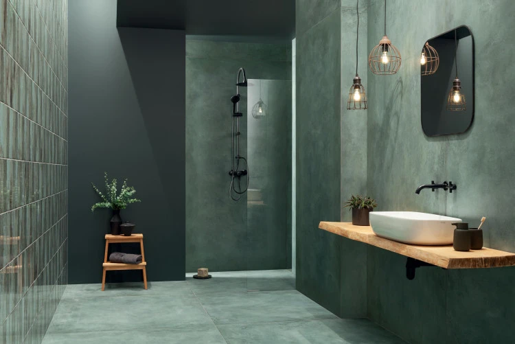 Универсальная плитка Tubadzin Patina Plate green MAT 59,8x59,8 см