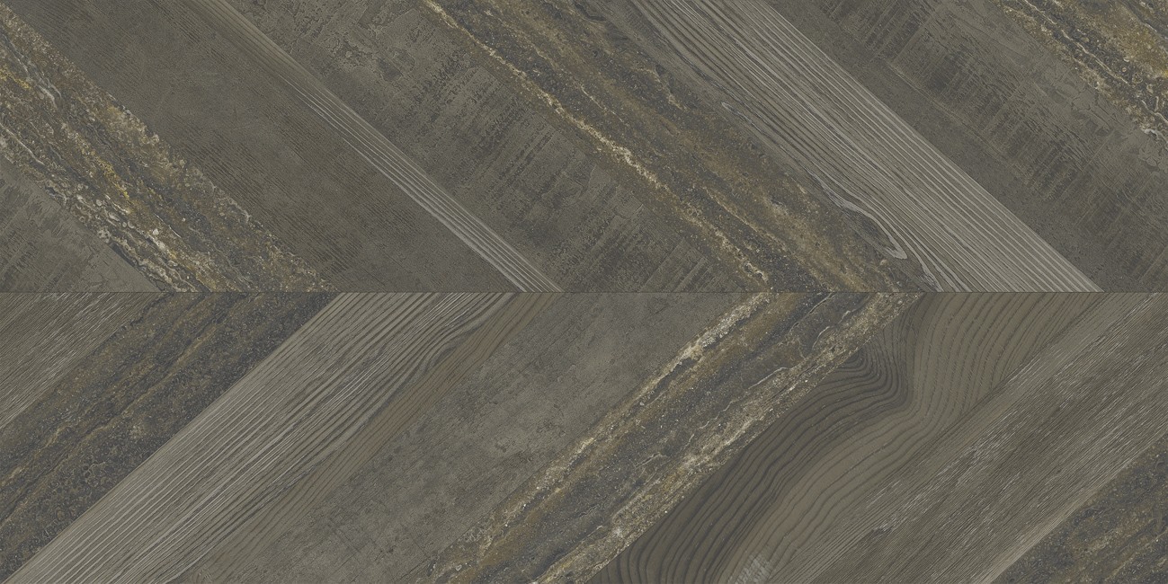 Ð£Ð½Ð¸Ð²ÐµÑ€ÑÐ°Ð»ÑŒÐ½Ð°Ñ Ð¿Ð»Ð¸Ñ‚ÐºÐ° (ÐºÐµÑ€Ð°Ð¼Ð¾Ð³Ñ€Ð°Ð½Ð¸Ñ‚) Aparici Chevron Walnut Stamp 49.75x99.55 ÑÐ¼