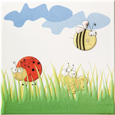 Настенная плитка Robaczki 1 20x20 см