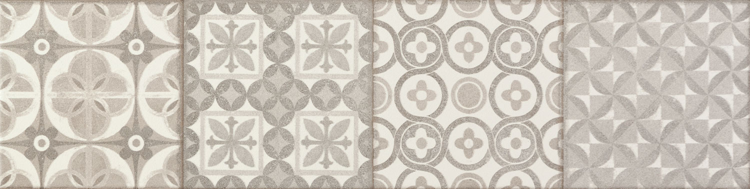 Настенный бордюр Duo szara 608 x 148 mm 