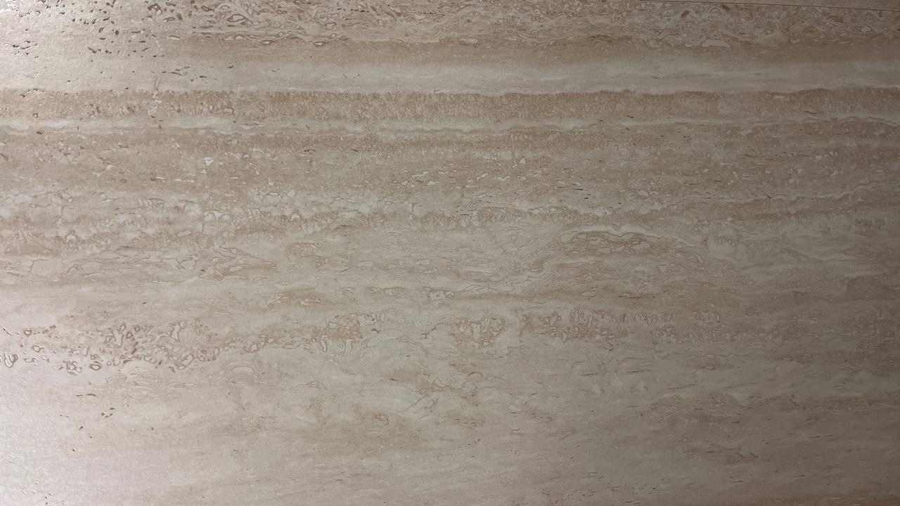 Универсальная плитка (керамогранит) Farro Marbella Travertine Crema Matt+Carving 120x60 см
