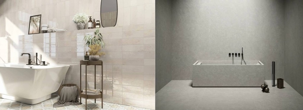 Минималистичная светлая ванная комната