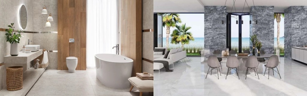 Трендовая плитка для ванной и гостинной Трендовая плитка для ванной и гостинной