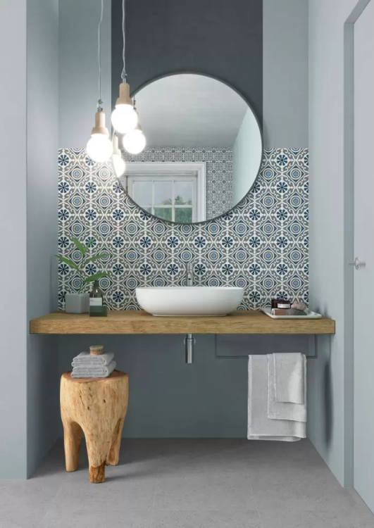 Напольная плитка Gayafores Musa blue 33,15x33,15 см