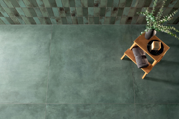 Универсальная плитка Tubadzin Patina Plate green MAT 79,8x79,8 см