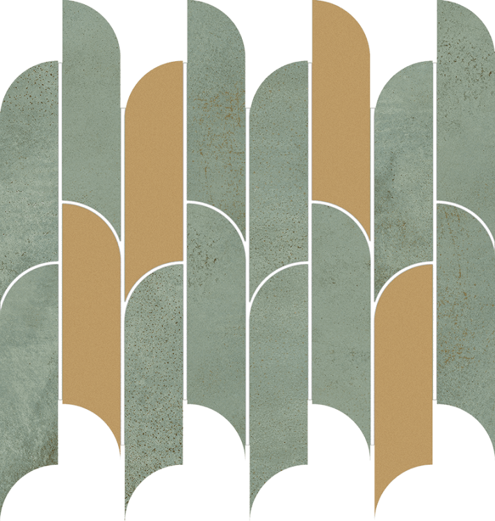 Настенная мозаика Tubadzin Tissue green 29.8x27.2 см