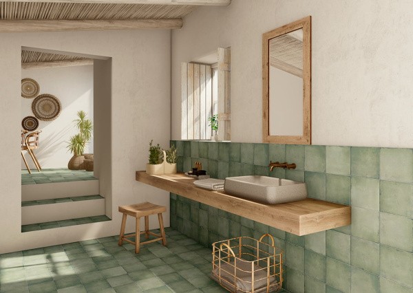 Универсальная плитка (керамогранит) Manzu Bottega Verd 20x20 см