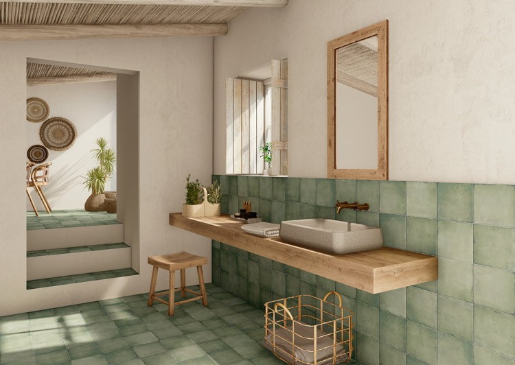 Универсальная плитка (керамогранит) Manzu Bottega Verd 20x20 см