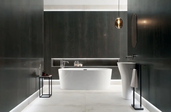 Универсальная плитка (керамогранит) Tubadzin Tin graphite LAP 274.8x119.8 см