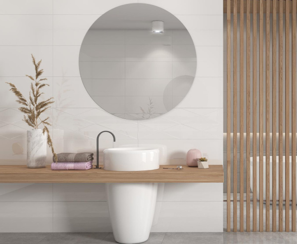 Настенная плитка Tubadzin Tonara white 32,8x89,8 см