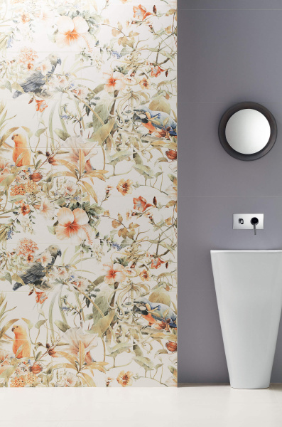 Настенное панно Tubadzin Modern Pearl parrots 119,8x119,8 см (8 элементов)