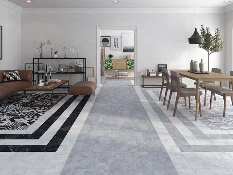 Универсальная плитка (керамогранит) Gayafores Velvet Geo Gris 33,15x33,15 см