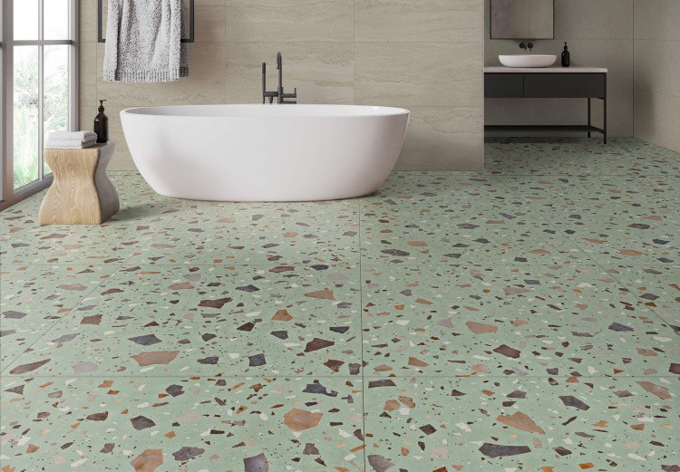 Универсальная плитка (керамогранит) Aparici Pebble Green Natural 59.55x59.55 см