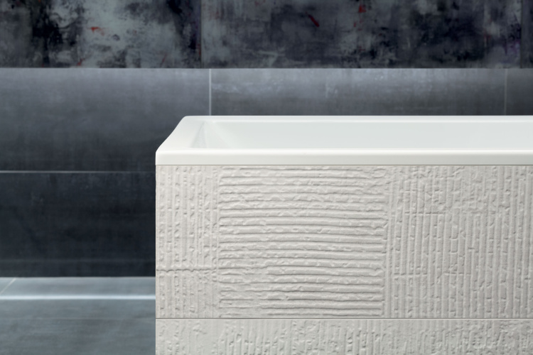 Настенная плитка Tubadzin Grunge white STR 32,8x89,8 см