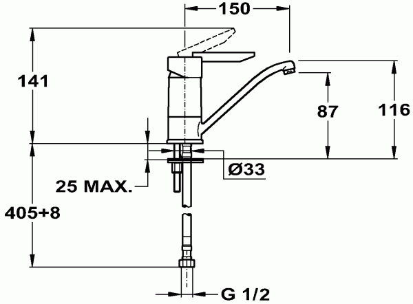 Смеситель для умывальника Mofem MAMBO 150-0051-50