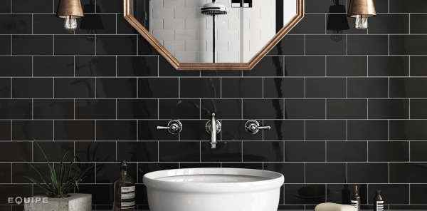 Настенная плитка Equipe Evolution Negro Brillo 7.5*15 см