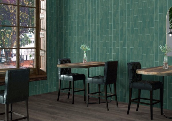 Универсальная плитка (керамогранит) Ennface Camelot Fern glossy 7.5x22.5 см