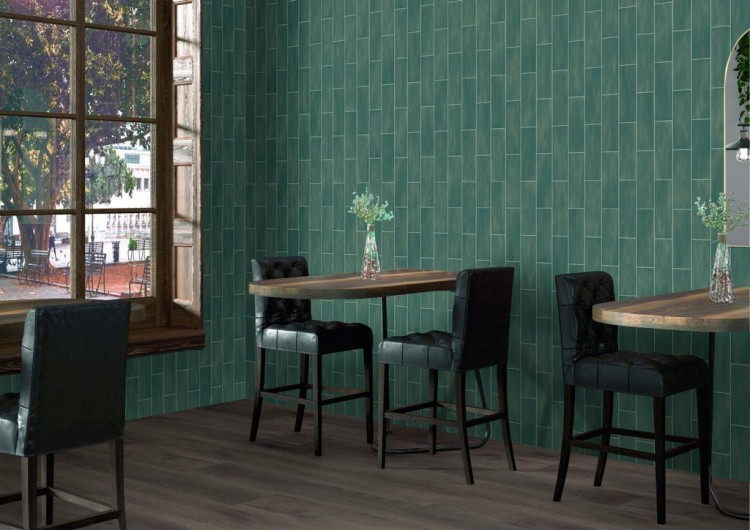 Универсальная плитка (керамогранит) Ennface Camelot Fern glossy 7.5x22.5 см