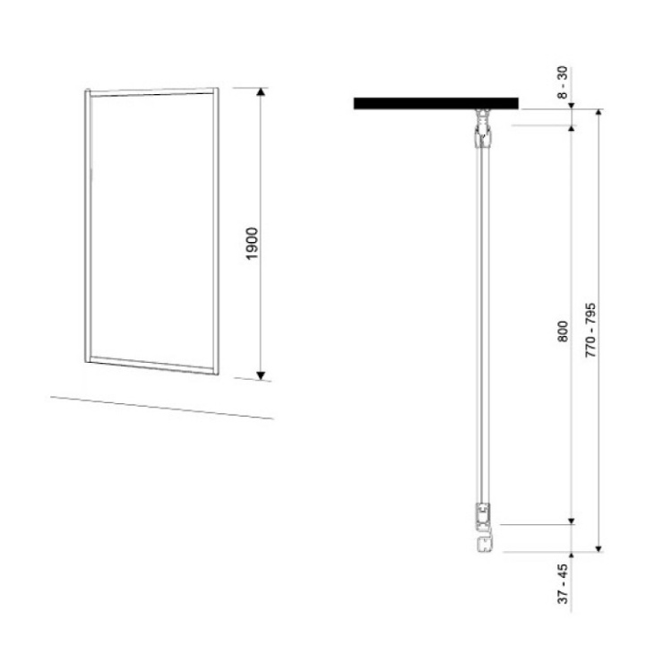 Боковая стенка Kolo GEO 6 80 см