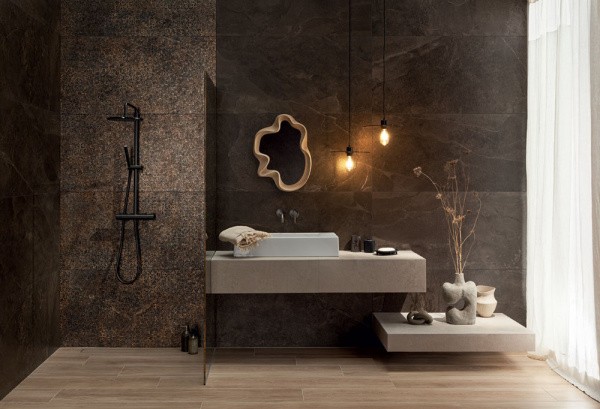 Универсальная плитка (керамогранит) Tubadzin Grand Cave Brown STR 274.8x119.8 см