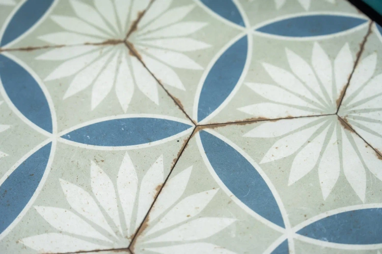 Универсальная плитка (керамогранит) Ennface Kaleidoscope Blue Matt 22x25 см