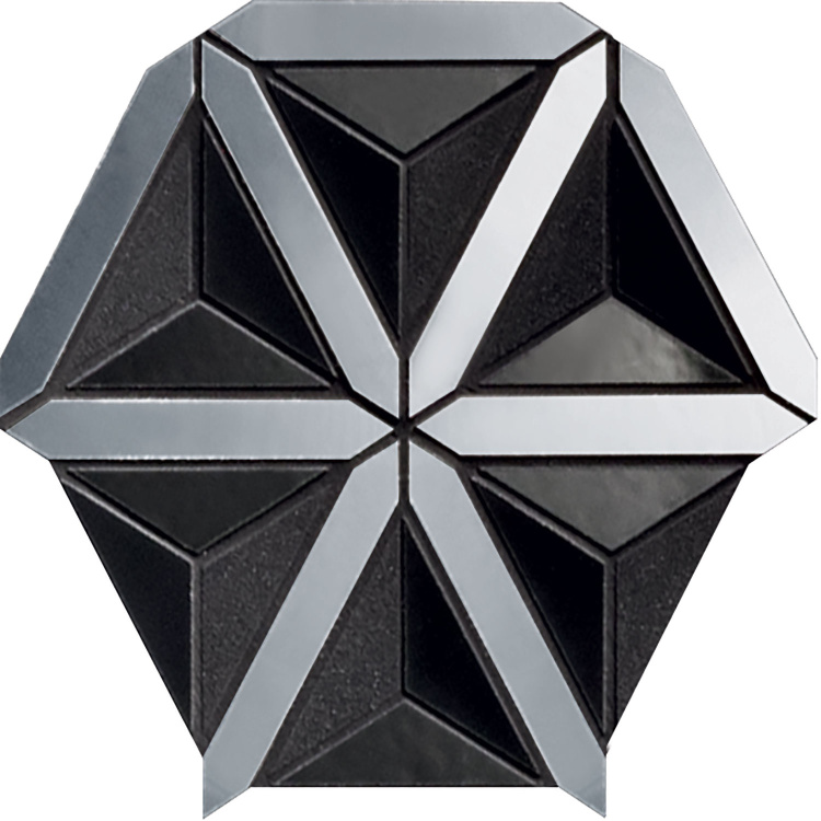 Настенная мозаика Tubadzin Lucid black 20,5x18,6 см