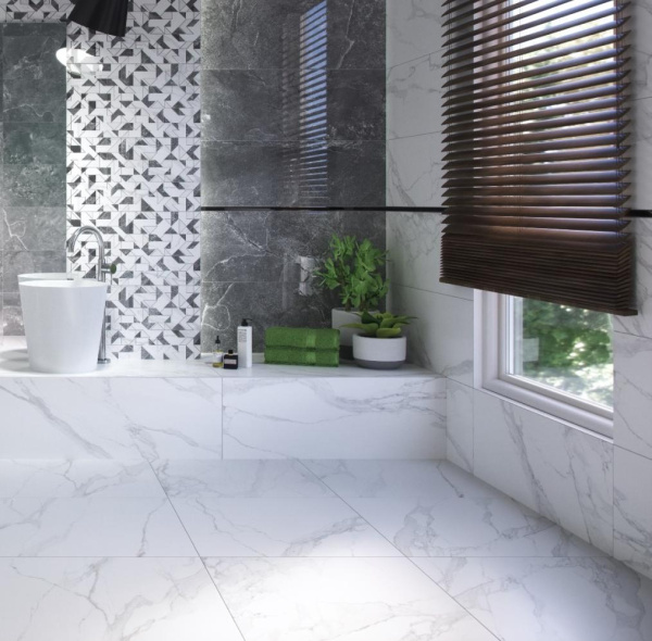 Настенная плитка Tubadzin Bireno white 32,8x89,8 см