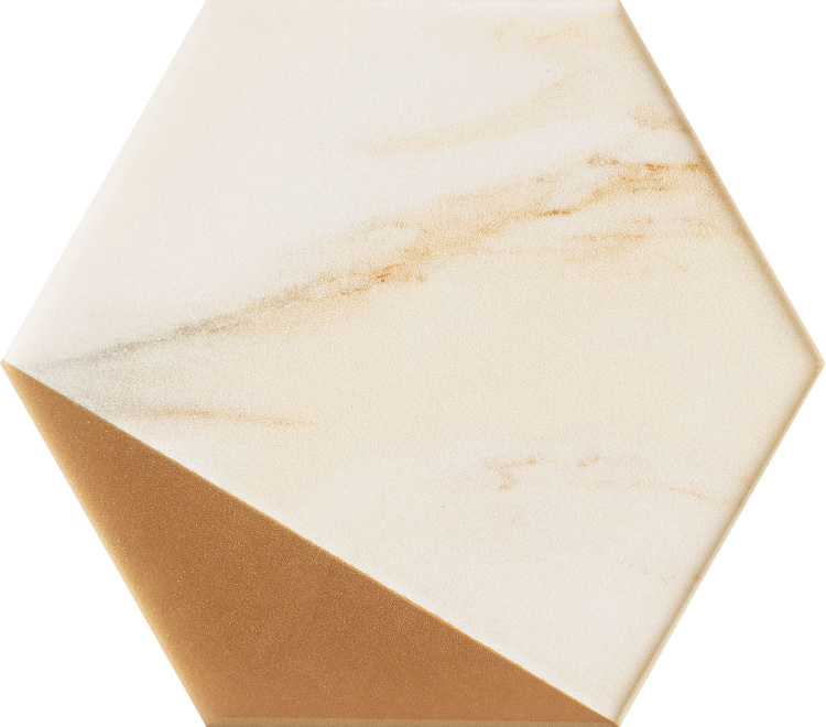 Настенный декор Domino Flare gold hex 12.5 x 11 см