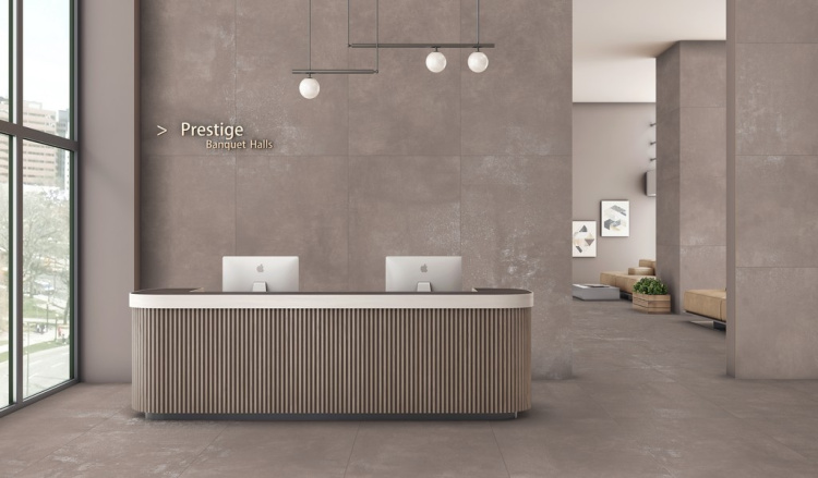 Универсальная плитка (керамогранит) Ennface Empire Taupe Carving 160x80 см