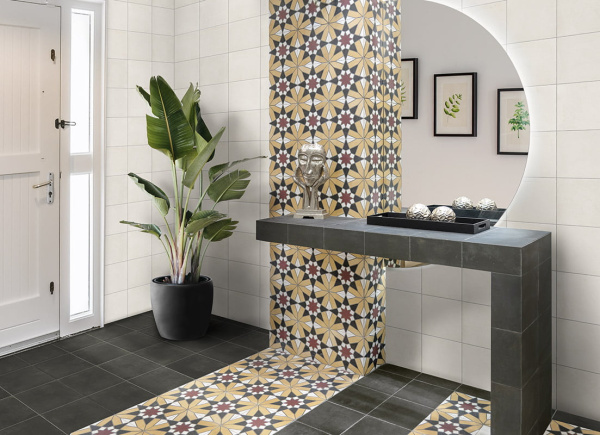 Универсальная плитка (керамогранит) Maiznu Nostalgy white 20x20 см