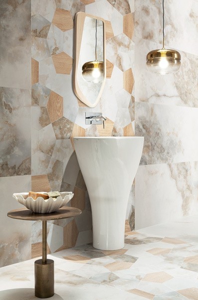 Универсальная плитка (керамогранит) Tubadzin Onice Bianco MAT 274.8x119.8 см