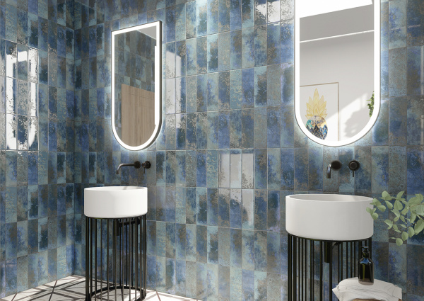 Настенная плитка Mainzu Bellagio Blu 10x30 см