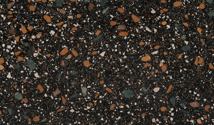 Универсальная плитка (керамогранит) Ennface Terrazzo Black Matt 160x80 см