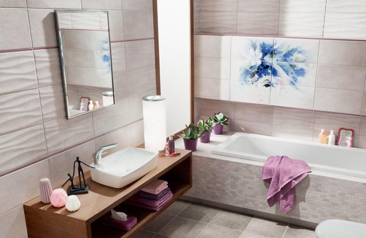 Настенная плитка Domino Visage szary STR 44.8x22.3 см