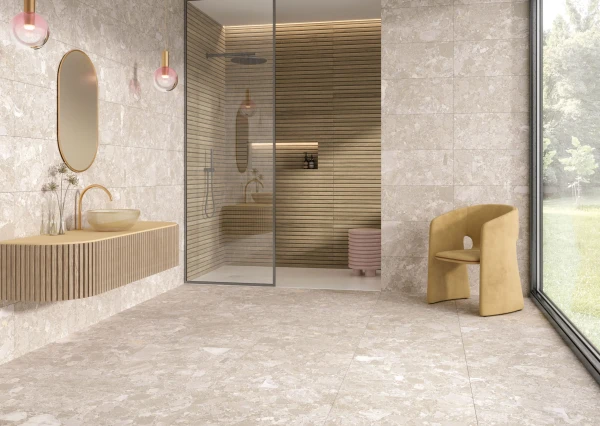 Универсальная плитка (керамогранит) Azulev Portobello Cream RC 120x60 см