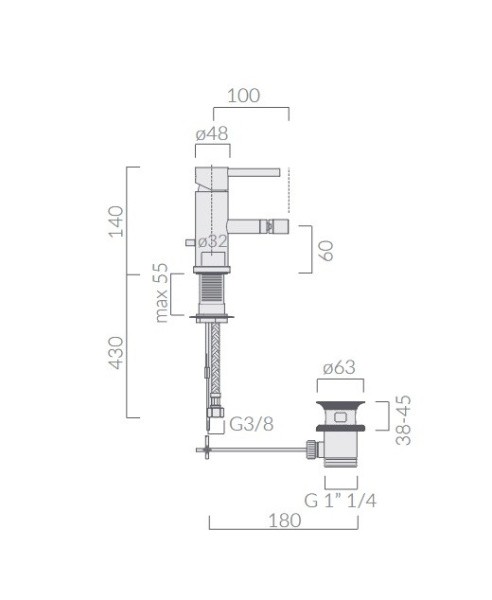 Смеситель для биде Galassia Meg11 5444