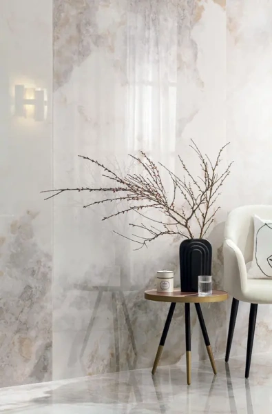 Универсальная плитка (керамогранит) Tubadzin Onice Bianco POL 274.8x119.8 см