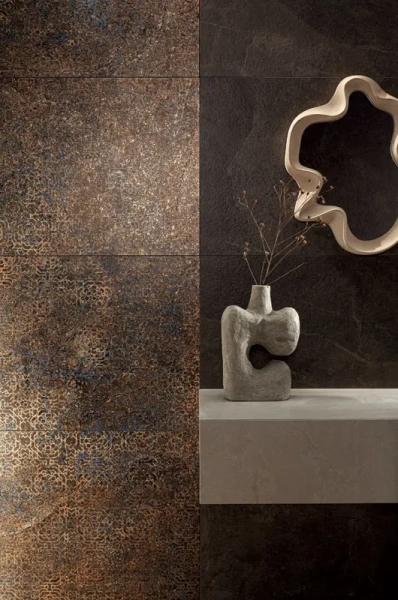 Универсальная плитка (керамогранит) Tubadzin Grand Cave brown STR 119.8x119.8 см