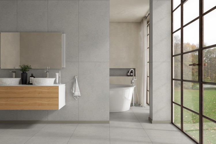 Универсальная плитка (керамогранит) Ennface Gravel Smoke 60x120 см