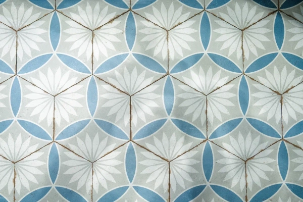 Универсальная плитка (керамогранит) Ennface Kaleidoscope Blue Matt 22x25 см